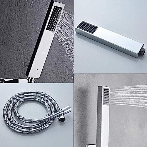Panel de Ducha con Cascada, Mezclador Termostático con Display de Temperatura, Columna SPA con Chorro de Masaje, Grifería para Baño Moderna miniatura 5