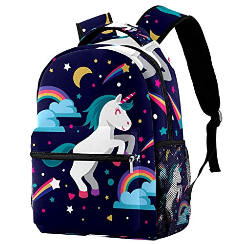 Sac à dos de voyage avec porte-bouteille et imprimé étoiles magiques