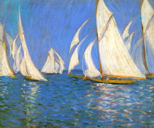 Yacht Racing ON The SOLENT England UK by Philip Steer ON Image Size 20" X 24" ON Canvas REPRO