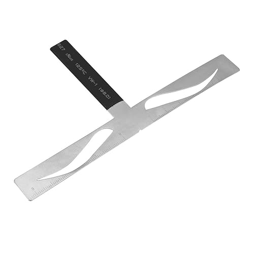 Vista 9 de Herramienta profesional de la regla de la plantilla de la ceja de la precisión para el modelado simétrico de las cejas y la guía de medición precisa