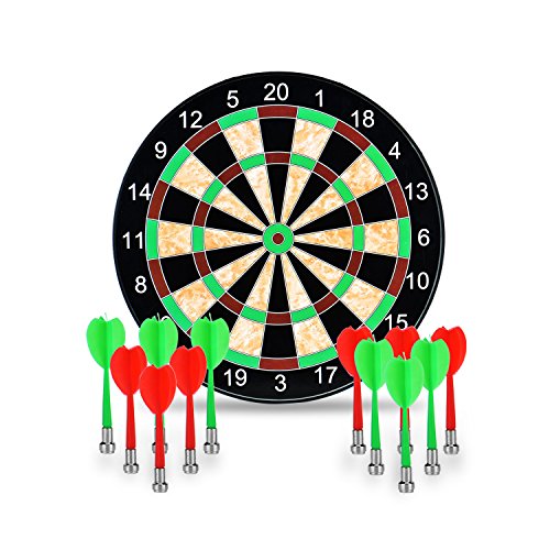 LoveisCool 17’’ Magnetic Dart Board with 12 Magnet Darts