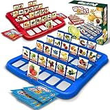 Quién Es Quién? Quién es Divertido Juego de Mesa Juegos de Adivinanzas 96 Piezas Cartas Familiares Juego de Preguntas Actividades Recreativas para Familias y Fiestas
