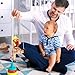 6 Pack Wooden Marionette Puppets Clown Pull String Puppets Movable Hands and Feet for Family Men Women Pretend Play Puppetry Party
