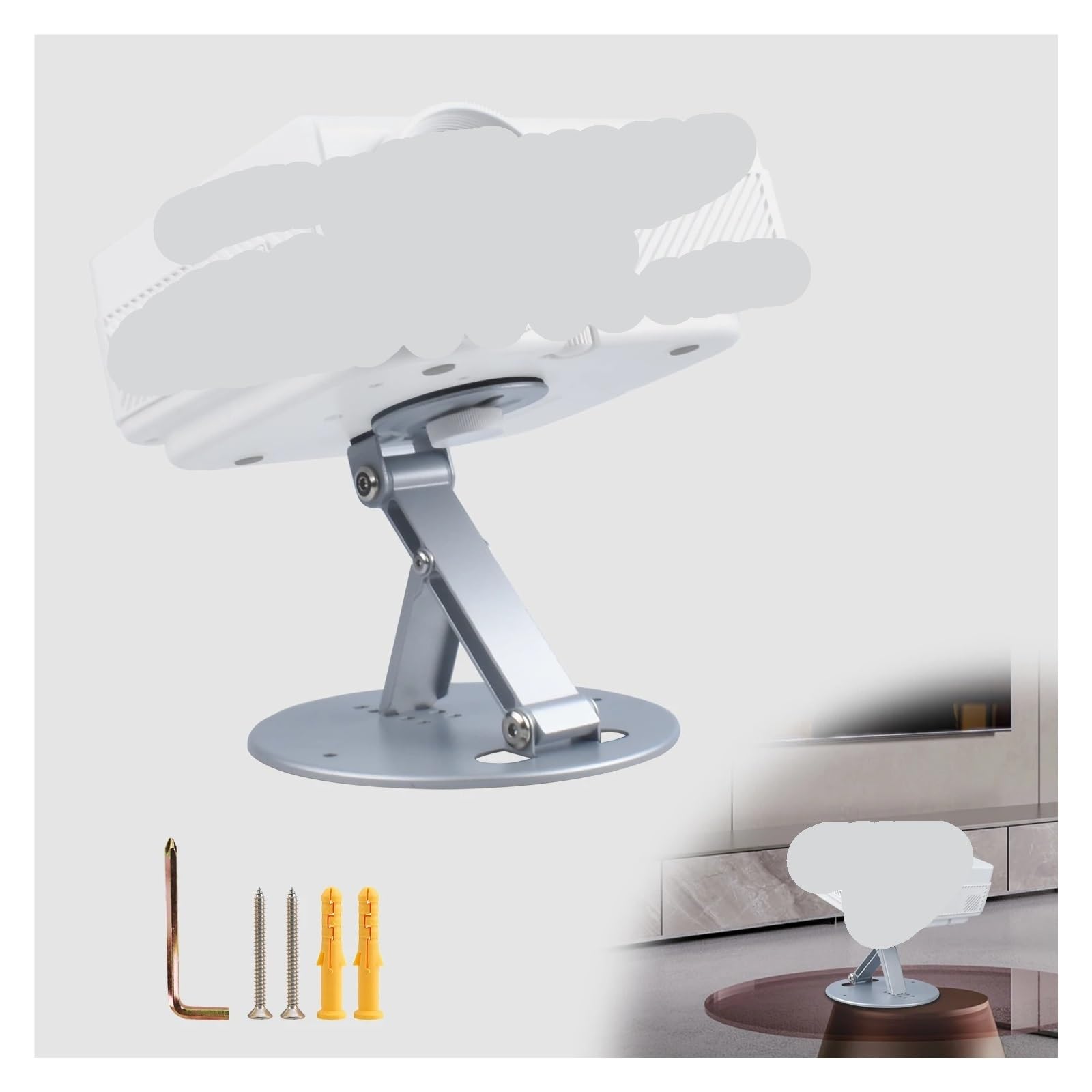 Soporte 3 en 1, Interfaz de Tornillo Universal 1/4 Pulgadas, Soporte for Mini proyector, Escritorio, Montaje Pared for Mesa(Black)