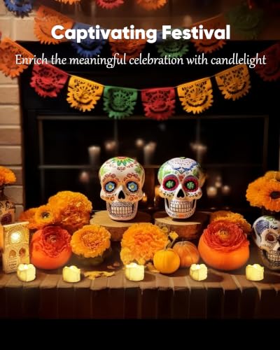 Image of Homemory 24-Pack Battery Tea Lights with Timer Built in, Auto-On 6H Daily