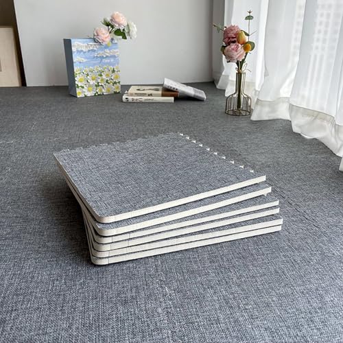 High-Density Foam Floor Pads Soundproof Interlocking Floor Tiles Non-Slip Floor Protection Mats 0.6/1cm Thickness for Home Gym Playroom Garage