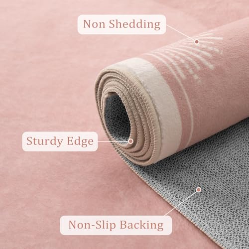 Tapete decorativo Hedlive 5x7 rosa ultrafino lavable miniatura 3
