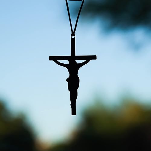 Miniatura 5 de Accesorios para espejo retrovisor - Mini adornos colgantes - Colgante Christus, encanto para el auto - Pendientes que se balancean, negro (silusión