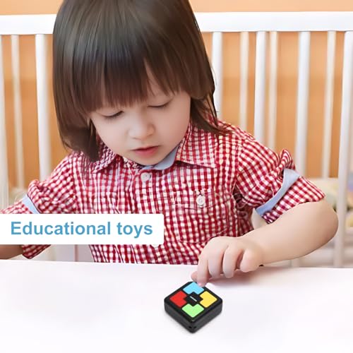 TNSLAND Brain Trainer Kinder Elektronisches Memory-Spiel, Reaktionsspiel mit Lichtern & Geräuschen, Tragbares Lernspielzeug Gedächtnistraining Spiele für Kinder, Reise & Knobelspiele ab 6-10