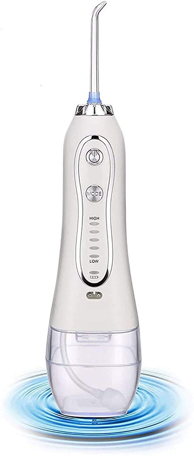 Rechargeable Water Dental Flosser Cordless Power Teeth Cleaner with USB Cable IPX7 Waterproof Flosser for Oral Bridges Care