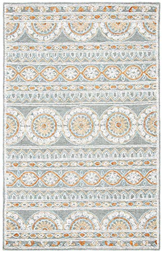 Tapete Safavieh Blossom 8x10 pies Gris/Marfil miniatura 3