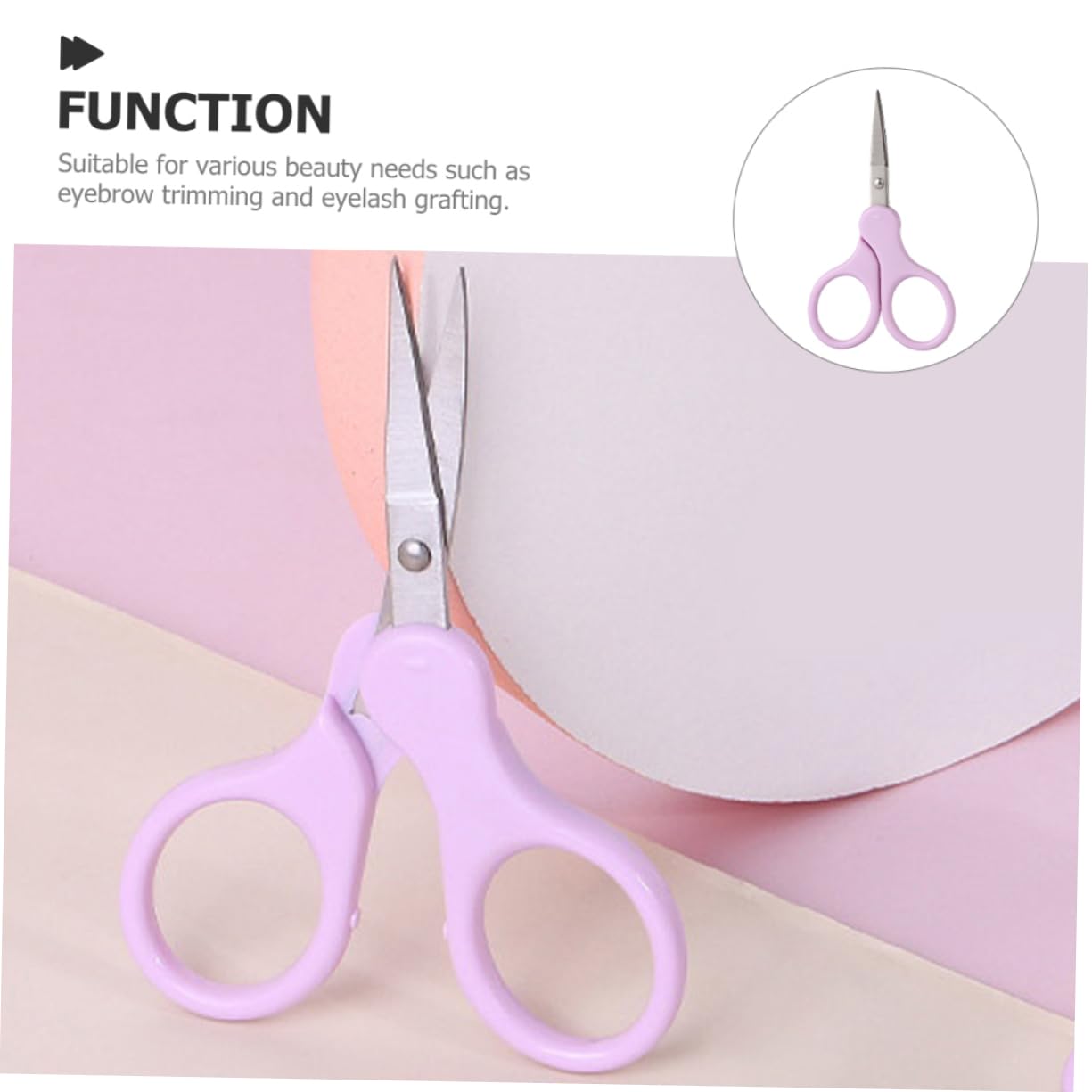 IWOWHERO E Eyebrow Trimmer for Women Stainless Steel Scissors Mini Beauty Scissors Brow Trimmer Face Hair Clippers