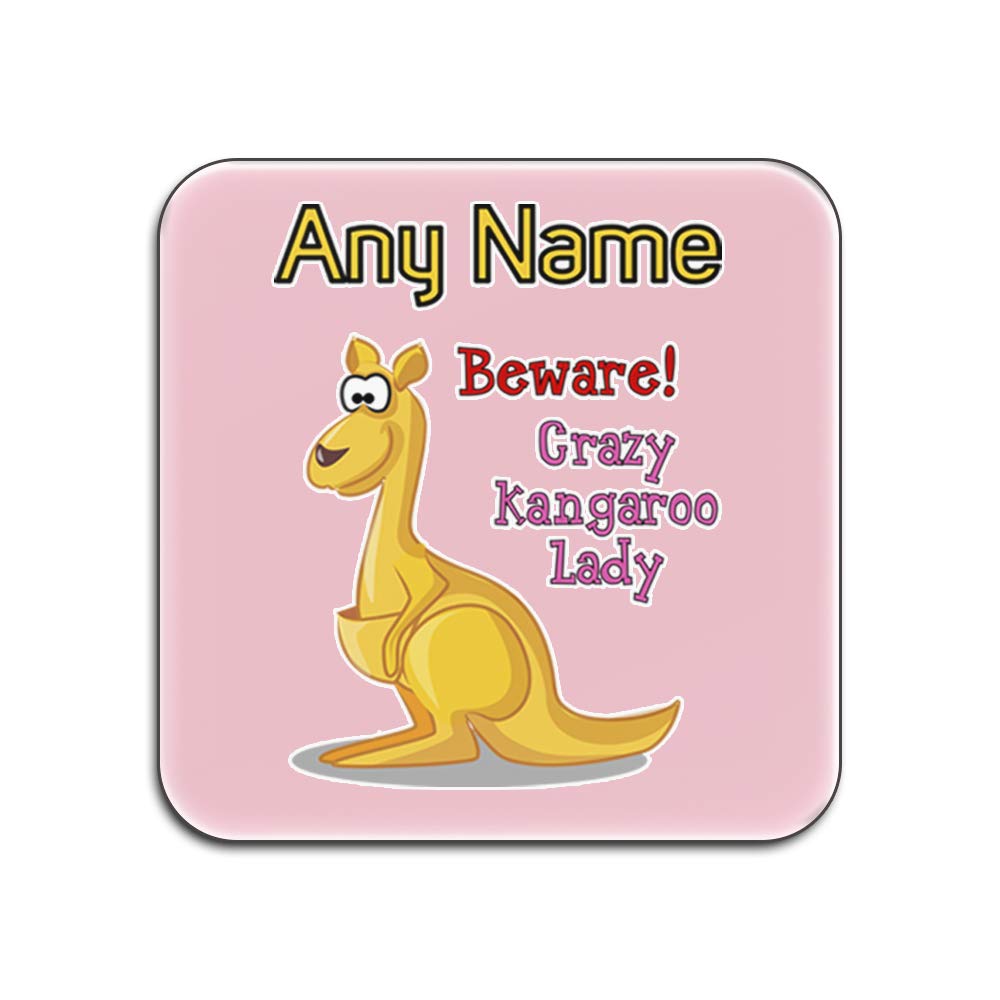 Dessous-de-verre Crazy Kangourou rose brillant pour embellir vos apéritifs entre amis