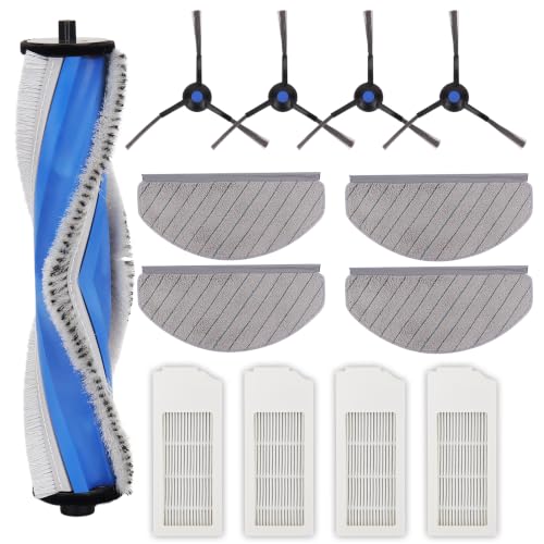 Image of Replacement Parts for ECOVACS DEEBOT N20 Pro Plus, N20 Plus and for Yeedi C12 Pro Plus, C12 Vacuum Cleaner - Spare Accessories Kit Include 1 Main Brush 4 Side Brush 4 Filter 4 Mop Pad 4 Dust bag