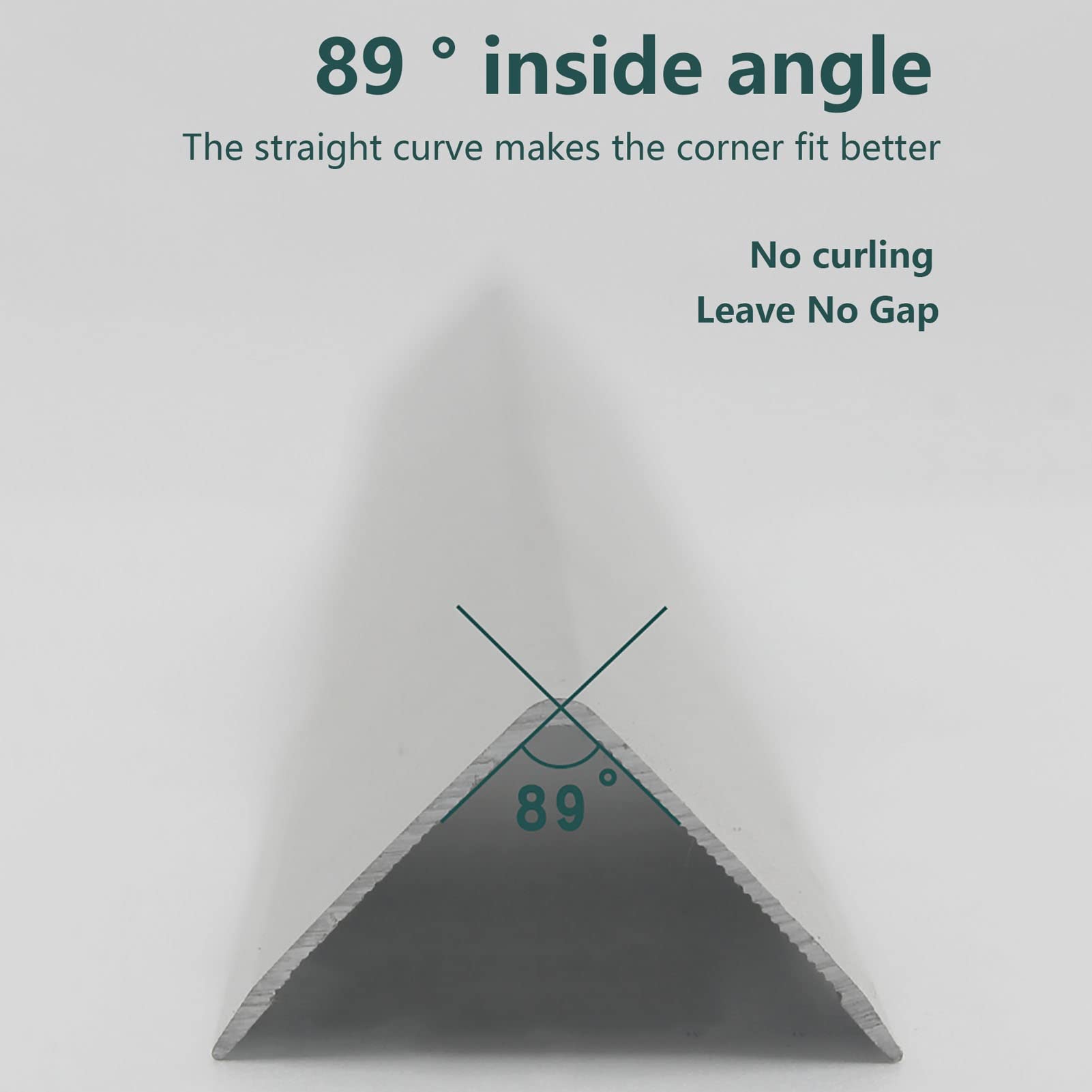 Plastique PVC coin mur de décoration Protecteur d'angle mural, protections d'angle en alliage d'aluminium for protection de bord mural, 100 cm, bouclier d'angle auto-adhésif à 89 degrés for la protect