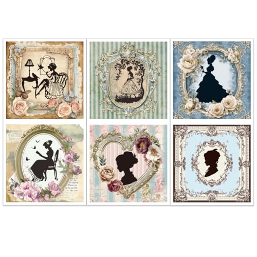 OLYCRAFT 3pcs/Set Woman Silhouette Rub on...