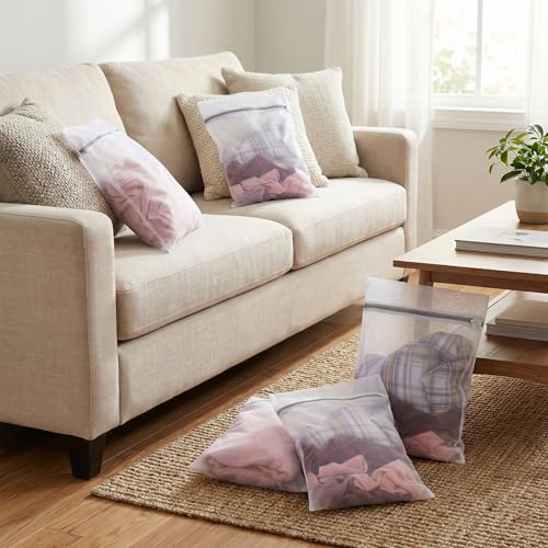 8 Stück Wäschenetz Waschmaschine, Wäschenetz für Waschmaschine, Wäschesäcke 30 x 40cm, Wäschesäcke Klein mit Versteckter Reißverschluss Wäsche Netz für Feinwäsche, Bluse, Strumpfwaren, Unterwäsche