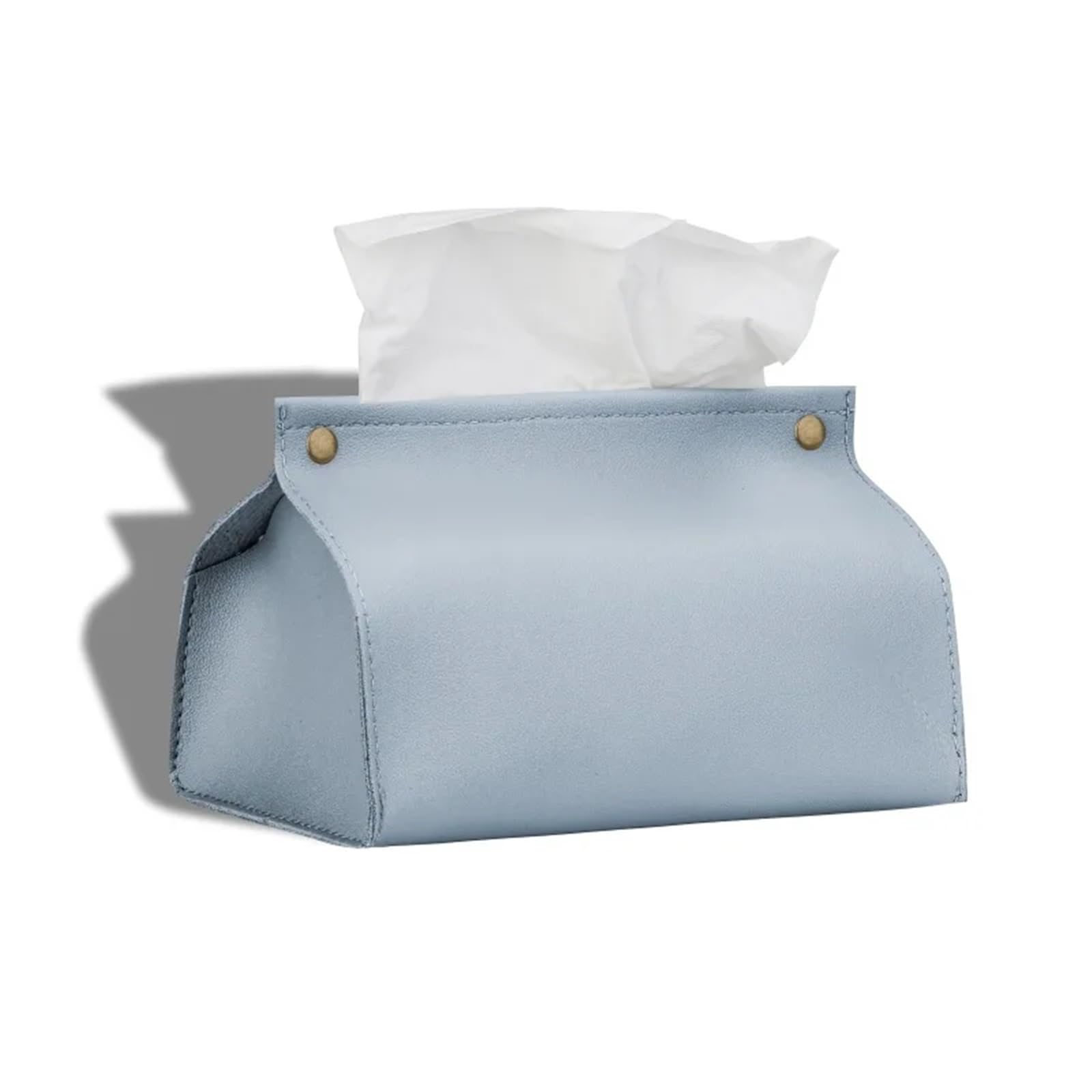 Household square tissue box， Leather Tissue Box And Napkin Holder Home Office Multicolor(Blue)