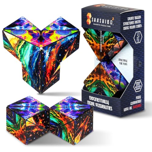 Image of Shashibo ICOSA XL Magnetic Puzzle & Sensory Fidget Toy for Adults & Kids, Stress Relief Fidget Toy for Puzzle Enthusiasts, Cool Fidget Toys for Desk, Shape Shifting Sensory Toy, 200+ Possible Shapes