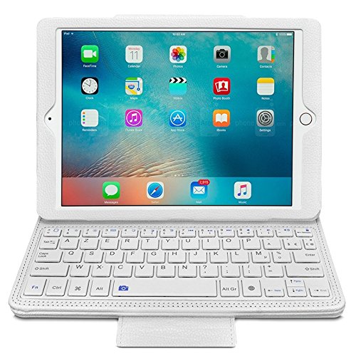 KARYLAX Seluxion - Etui de Protection Blanc avec Clavier Azerty Connexion Bluetooth pour Tablette Apple iPad Pro 10.5 Pouces