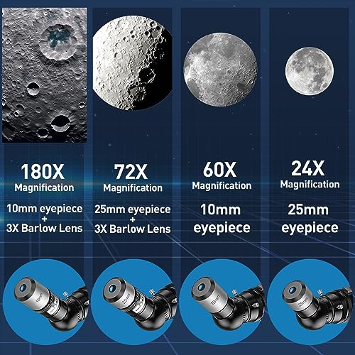 Image of Telescope, 70mm Aperture 600mm Telescopes for Adults Astronomy & Kids & Beginners, Portable Refracting Telescope with an Adjustable Tripod, a Bag, a Phone Adapter