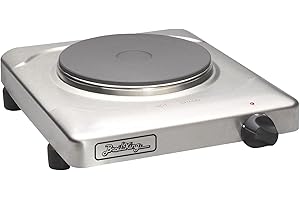 Cadco PCR-1S Professional Cast Iron Range, Stainless Steel, For Canning Ventless Hot Plate