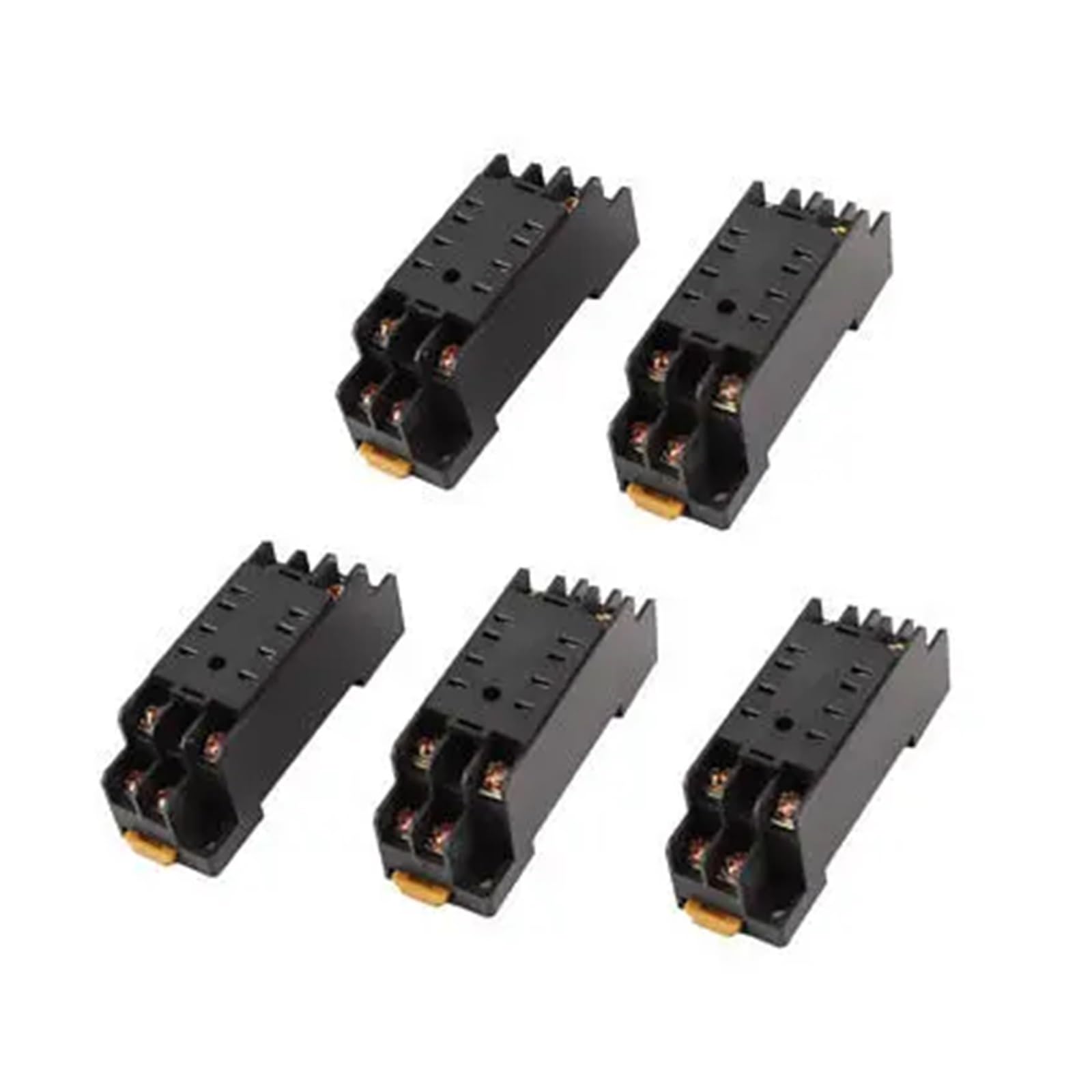 5 Pieces PTF-08A 8-pin 8P DIN Rail Mount Relay Socket Base for HH52P