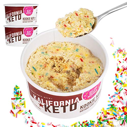 Kalifornia Keto Cookie Cup  Low Carb, Keto-friendly, and Sugar Free Keto Snack  Soy Free and Gluten Free (Birthday Cake Sample Pack)