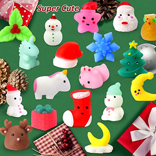 Christmas Advent Calendar 2020 Countdown Calendars Toys for Kids LUDILO Christmas Mochi Squishy Toys 24Pcs Different Cute Mochi Animals Relief Stress Toys Unique Advent Calendars for Girls Boys