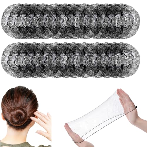 YUXIANLB 100 redecillas para moños para bailarines, cubiertas de pelo para mujeres, bandas de goma, red invisible para ballet, redecillas para el pelo para mujeres, servicio de alimentos, accesorios