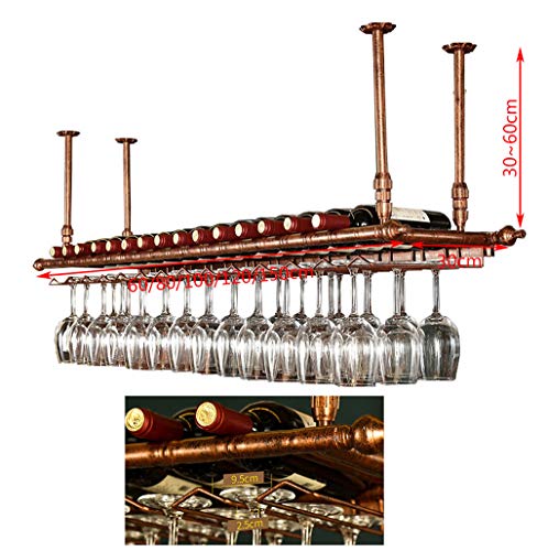 Soporte para botellas de vino colgante LUNEZY 60×30cm miniatura 2