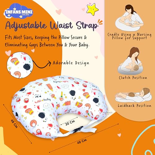 Image of Baby Bedding Set, 3 Pcs Cotton Sleeping Essential|Baby Sleeping Bag|Mother Nursing Feeding Pillow|Mosquito Net Bed for 0-6 Months (Panda Orange)