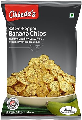 Chheda's Salt N Pepper Banana Chips - Crispy Banana Chips (350g P...