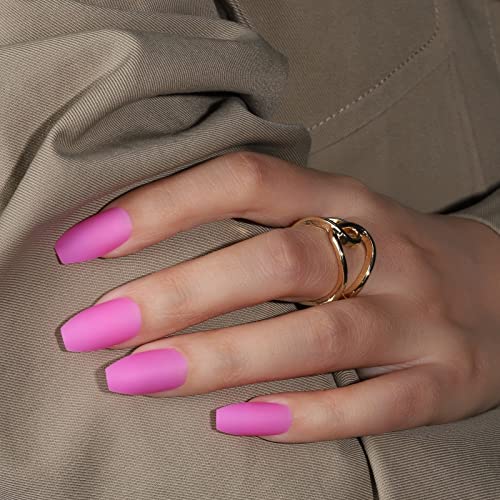 Press On Nails Medium Coffin, Fandamei 12 Packs 288Pcs Matte Press On Nails Medium Length, Acrylic Fake Nails Full Cover Medium, Glue On Nail With 7G Nail Glue, 12 Matte Color Press On Nails Coffin #TOP6