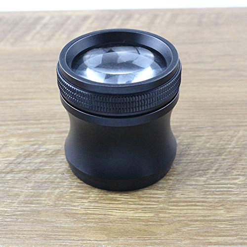 Professional Jewelry Tools 20x Glass Cylinder Magnifier 1.73x1.57inches Aluminum Alloy Portable