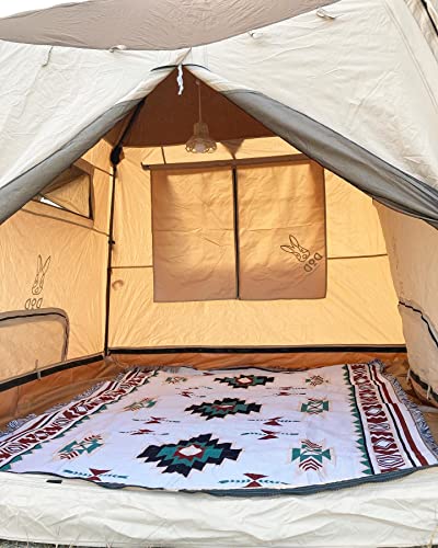 Peel Forest weiche Überwurfdecken mit Quasten, gemütliche Baumwolle, gewebt, Aztekenmuster, für Bett, Couch, Sofa, Stuhl, Handtuch ( 50"X60")…… Cover