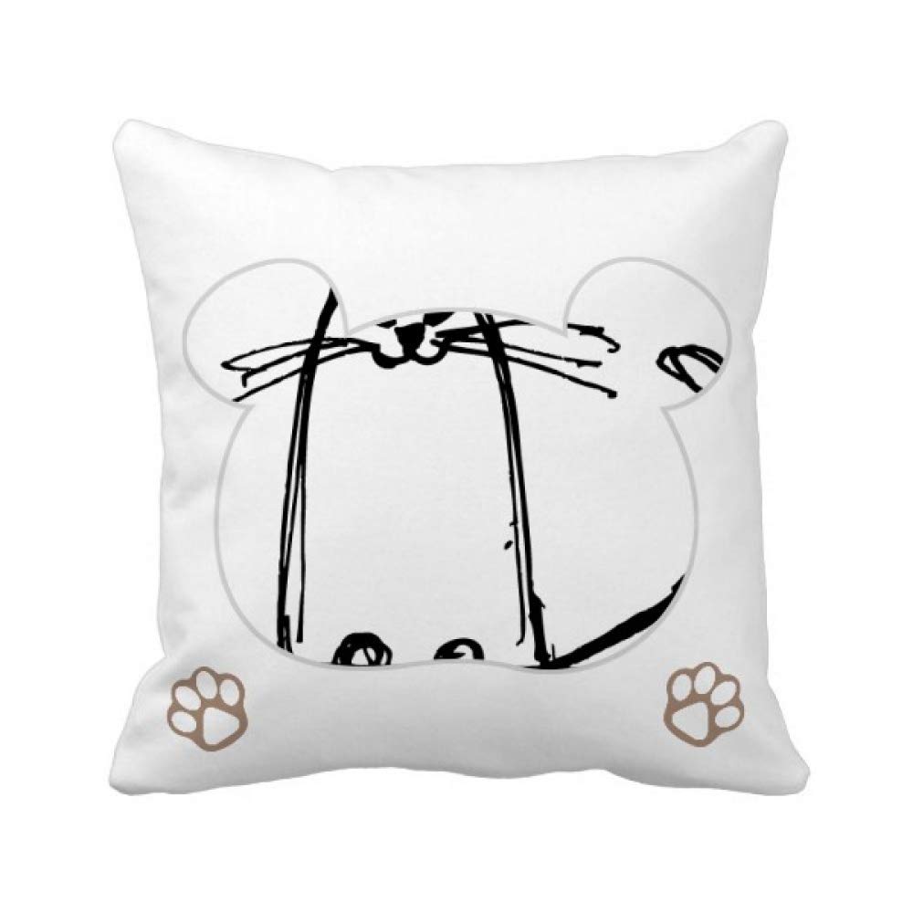 Housse de coussin ours souriant taie oreiller canapé enfant salon scandinave