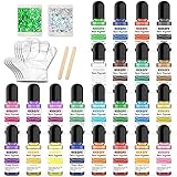 Epoxy Resin Pigment 24 Colors (10ml.Each) with 2 colors Resin Glitter - Highly Concentrated Epoxy...