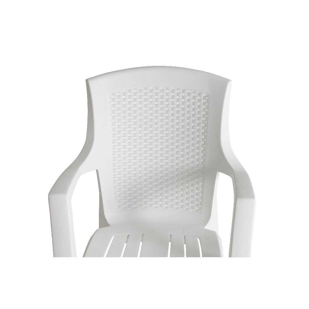 IPAE Silla Resina Ratan Respaldo Alto Blanco Eden