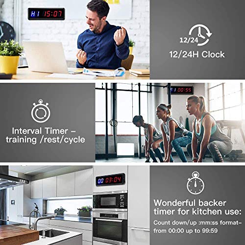 Seesii LED Interval Timer with Remote, 1.8