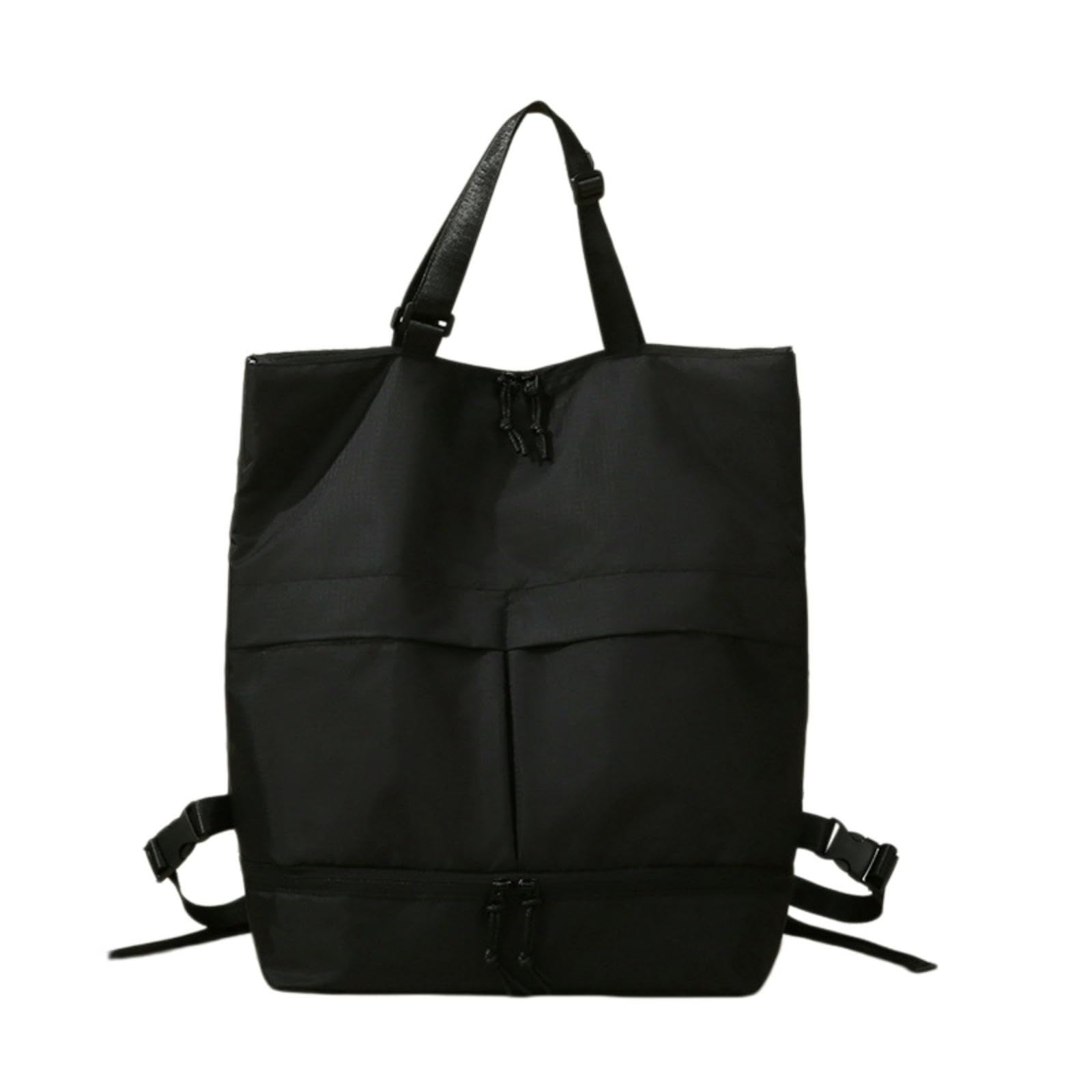 Umhängetasche Personalisierter, Trendiger, Lässiger, Einfacher Textur-Rucksack Mit Großem Fassungsvermögen Für Damen, Nischen-Design-Rucksack-schwarz