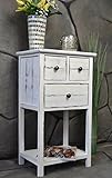 tolle Kommode mit drei Schubladen im typischen Shabby Chic Stil mit unterer Ablagefläche.
