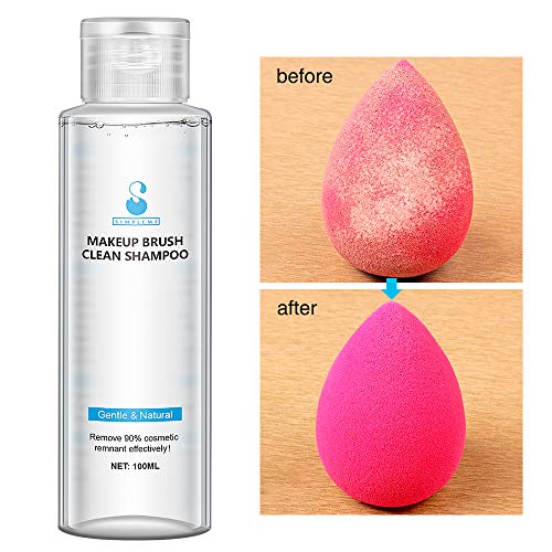 Makeup Sponge Cleaner - Makeup Brush Cleaner Brush Cleansing Shampoo Natural & Gentle, Effective Remove Cosmetic Remnant of Brushes, Cleansing Gel Brush Cleaner