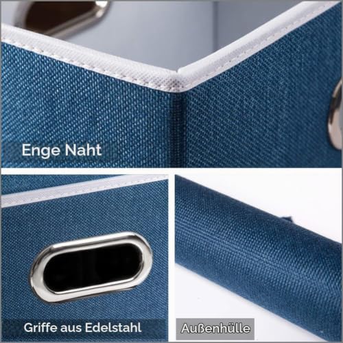 PRANDOM Aufbewahrungsbox mit Deckel,Baumwolle[3-stück] 38x25x25cm – Ansicht 4