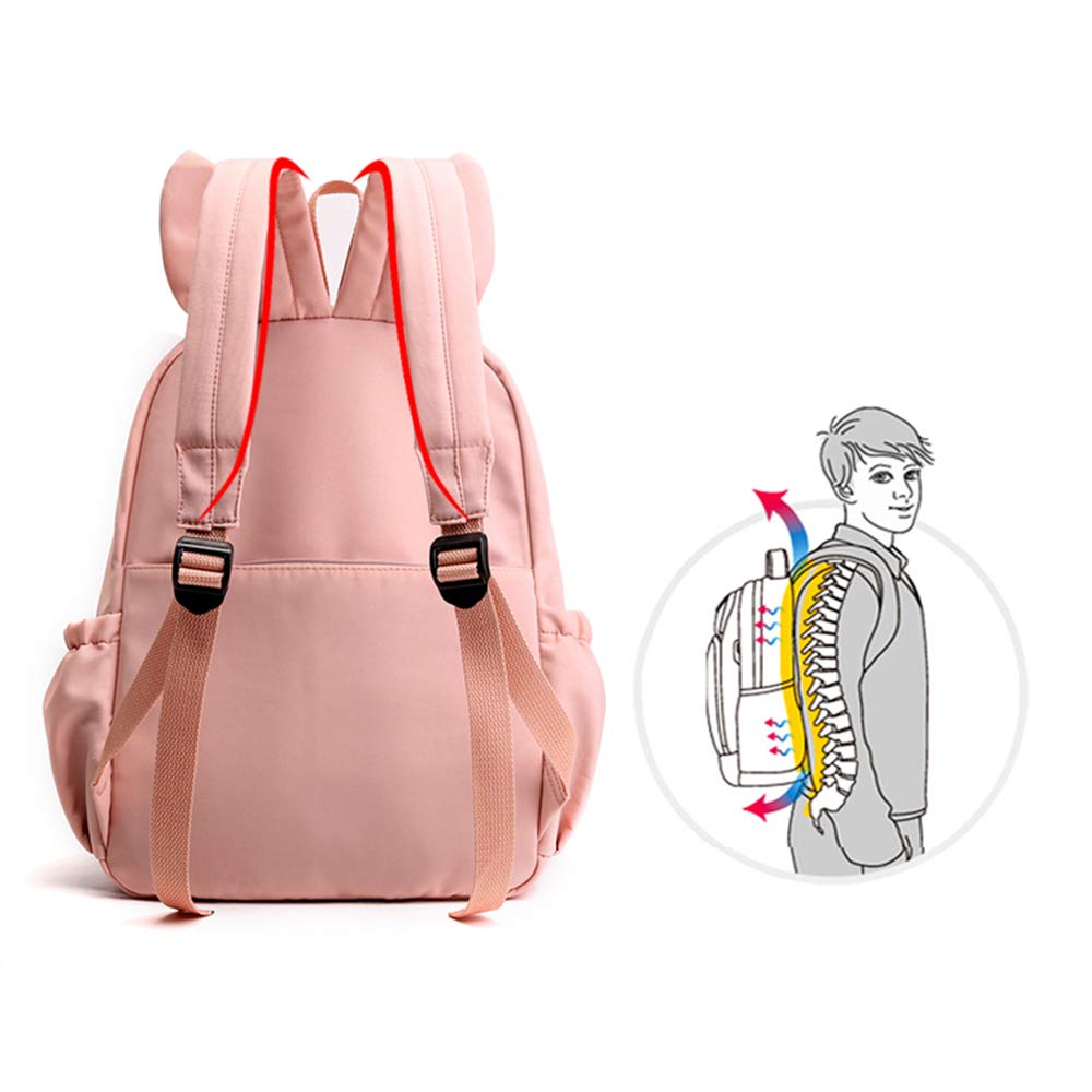 EXO Kpop Backpack Cute Rabbit Ears Schoolbag Chen Sehun Suho Baekhyun Chanyeol Xiumin D.O for Boys Girls EXO Camping Hiking Rucksack