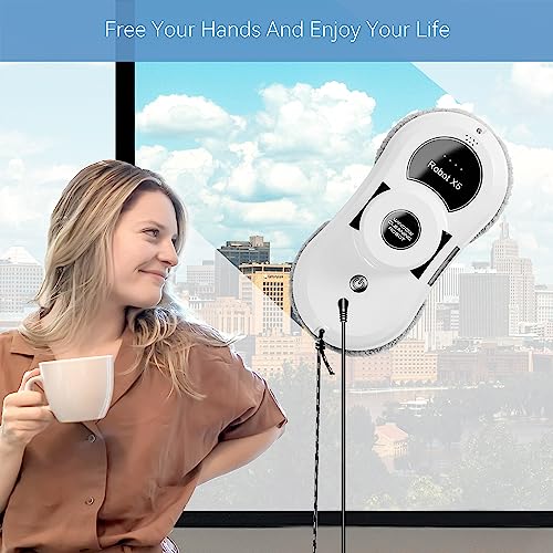 Sophinique X5 Smart Window Vacuum Cleaner, Glass Cleaning Robotic with APP & Remote, Intelligent...