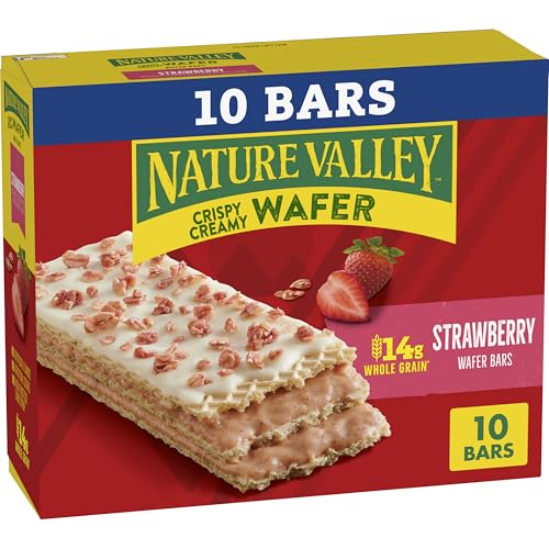 Image of Nature Valley Strawberry Crispy Creamy Wafer Bars 10 Count, 13 oz