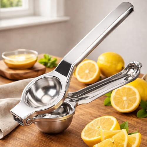 TAPYAM Stainless lemon square Steel Finish Lemon Squeezer with Comfortable Handle | Modern Kitchen Tool For Lemon Juice Extracting | Easy To Use And Clean PACK Of -1