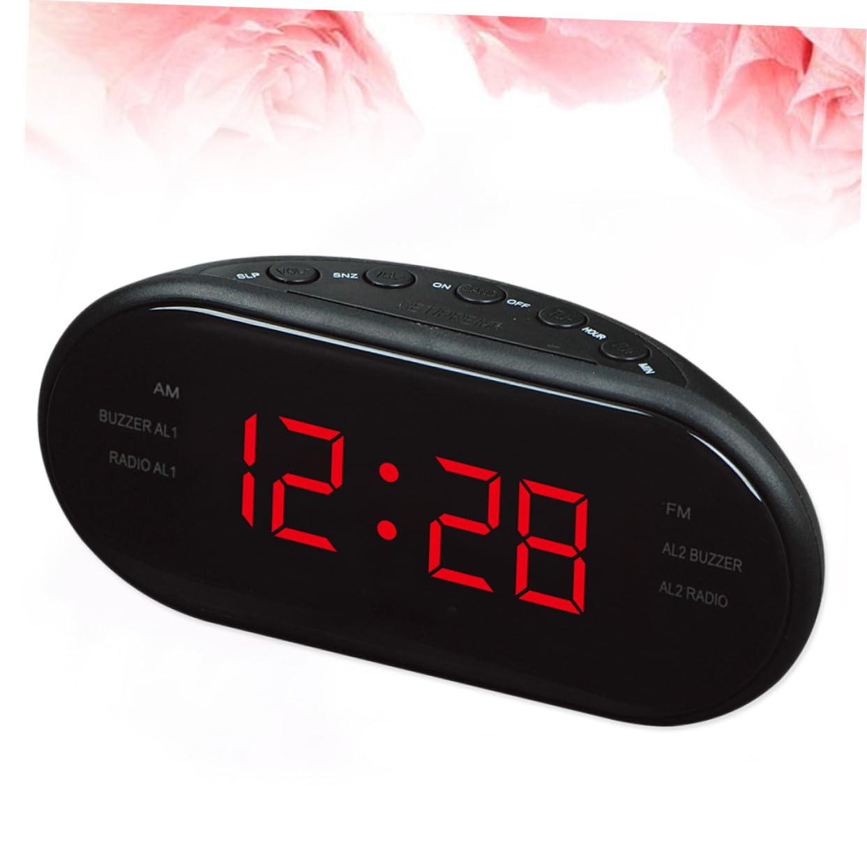 Reloj Despertador Digital con Radio Am FM Dual y Función Snooze Proyector de para Mesita de Noche