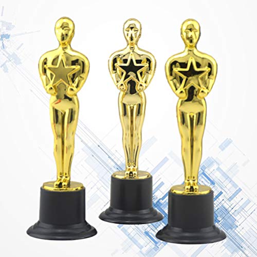 STOBOK Golden Award Trophys Reward Prizes for Award Ceremony's or Party Gifts, pacote com 10